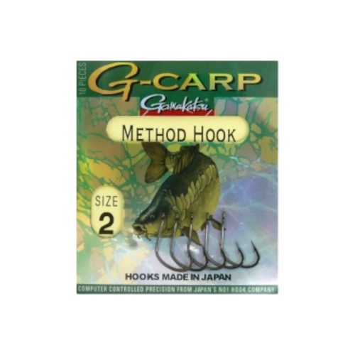 Gamakatsu G-CARP METHOD HOOKS BLACK - method horog 4 méret