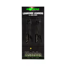 Korda Leadcore leader Heli Safe Weed 1m - előkötött leadcore gubancátló - CarpHunter