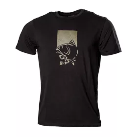 Nash Fish Logo T-shirt Black - Fekete rövid ujjú póló - CarpHunter