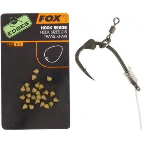 Fox Edges Hook Bead Trans Khaki - horog ütköző
