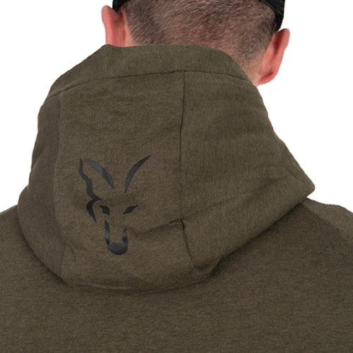 Fox Collection LW Hoody Green & Black - Kapucnis Zippzáras vékony pulóver XXL méret