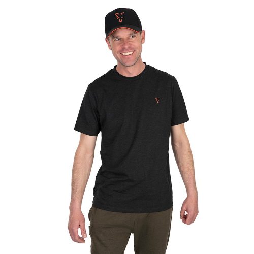 Fox Collection Balack & Orange t-shirt M - rövidujjú póló M méret