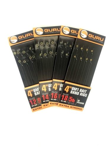 Guru Bait Bands QM1 Ready Rig 4" size 12 - előkötött szerelék