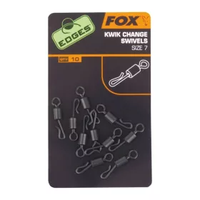 Fox Edges Kwik Change Swivels - forgókapocs 10 méret prémium Fox International horgásztermék.