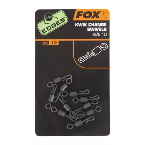 Fox Edges Kwik Change Swivels - forgókapocs 10 méret prémium Fox International horgásztermék.
