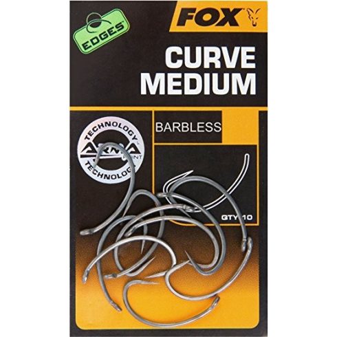 Fox Edges Curve Medium barbless (8) - szakállmentes horog