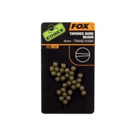   Fox Edges Tapered Bore Beads  - trans khaki - gumigyöngy kúpos furattal 30db