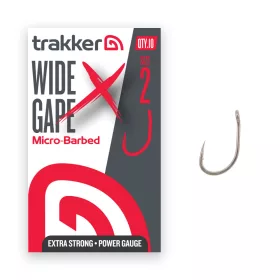 Trakker WIDE GAPE XS SIZE 2 BARBED - Extra erős  horog - CarpHunter