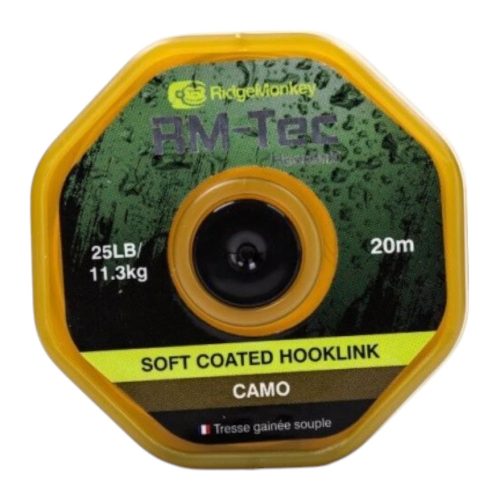RidgeMonkey RM-Tec Soft Coated Hooklink előkezsinór 35lb Camo