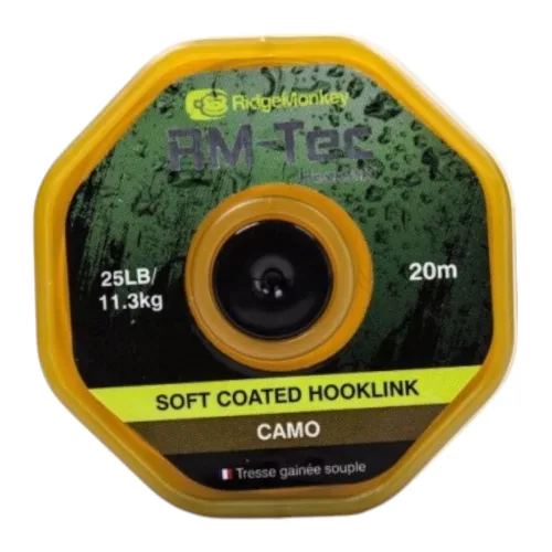 RidgeMonkey RM-Tec Soft Coated Hooklink előkezsinór 35lb Camo - CarpHunter