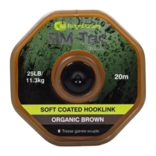 RidgeMonkey RM-Tec Soft Coated Hooklink előkezsinór 35lb Camo - CarpHunter