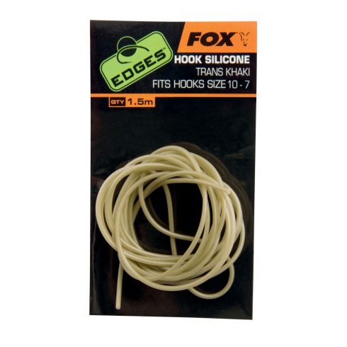 Fox Edges Hook Silicone Trans Khaki - horog szilikon 1,5m