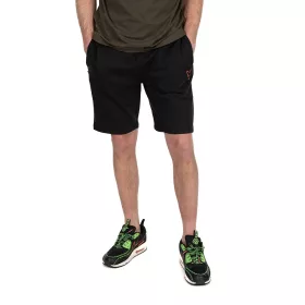 FOX COLLECTION LW JOGGER SHORT BLACK & ORANGE - Vékony rövidnadrág - CarpHunter