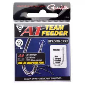 Gamakatsu A1 TEAM FEEDER HOOKS STRONG CARP - erősített horog 6 méret - CarpHunter