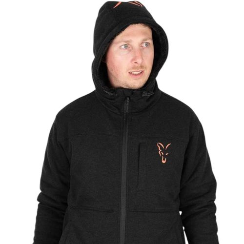 Fox Collection Sherpa Jacket Black/Orange XXL - Fox téli kabát     