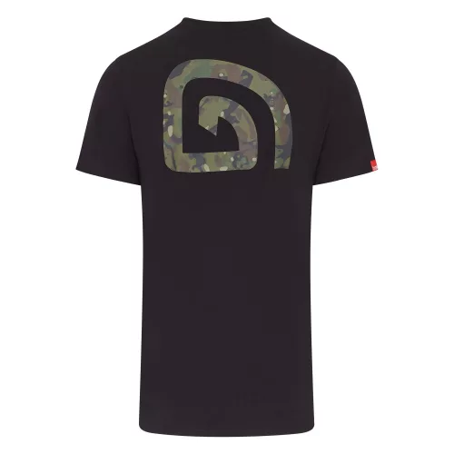 Trakker CR Logo T-shirt Black Camo - rövid ujjú póló XXL-es méret