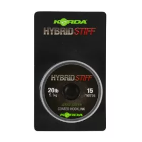 Korda Hybrid Stiff 20lb weed green 15m - előkezsinór - CarpHunter