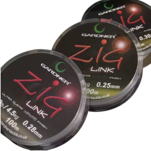 Gardner Zig Link 12lb 100m Clear - zig zsinór