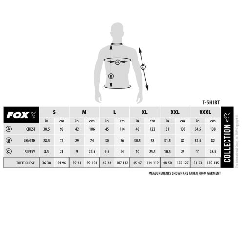 Fox Collection Balack & Orange t-shirt XXL - rövidujjú póló XXL méret