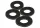 Fox Black Label Leather Washers 4db/cs- Bőr alátét prémium Fox International horgásztermék.