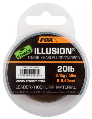 Fox Edges Illusion Flurocarbon Leader - FLUOROCARBON előtét zsinór 30lb