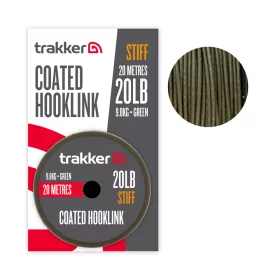   Trakker STIFF COATED HOOKLINK (20lb 9,8kg 20m) - Kemény, bevonatos, fonott előkezsinór