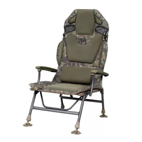 Trakker LEVELITE CAMO LONG-BACK CHAIR - Hosszú támlájú terepmintás szék - Levelite család - CarpHunter