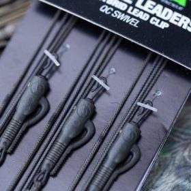   Korda Leadcore Leader Hybrid Lead Clip QC Swivel weed - előkötött leadcore szerelék