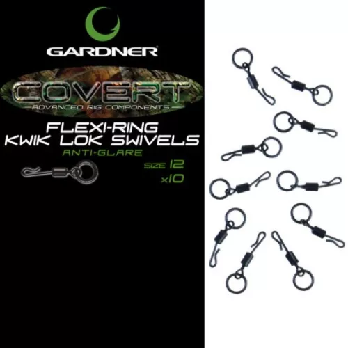 Gardner Covert Flexi-Ring Kwik Lok Swivels 12 - CarpHunter