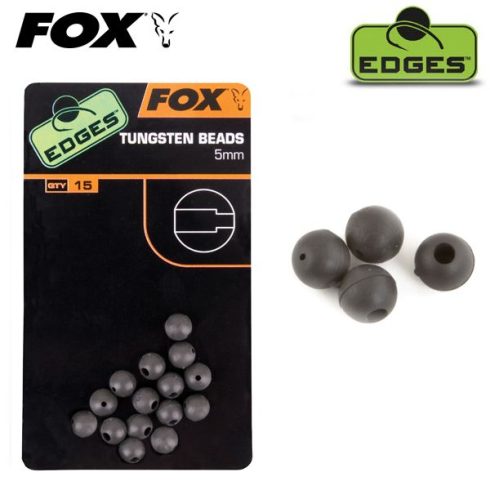 Fox Edges 5mm Tungsten Beads x 15 - Wolfram gyöngy 5mm