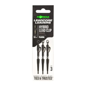   Korda Kable Leadcore Leader Hybrid Lead Clip Weed - Kész ólomelhagyós szerelék