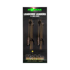   Korda Leadcore leader Heli Safe Gravel 1m - előkötött leadcore gubancátló 