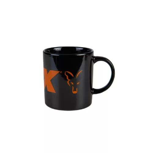 Fox Black and Orange Logo Ceramic Mug - kerámia bögre prémium Fox International horgásztermék.