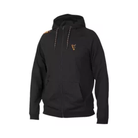 Fox Coll Black Orange LW Hoodie XXXL - Könnyű fekete narancs pulóver prémium Fox International horgásztermék.