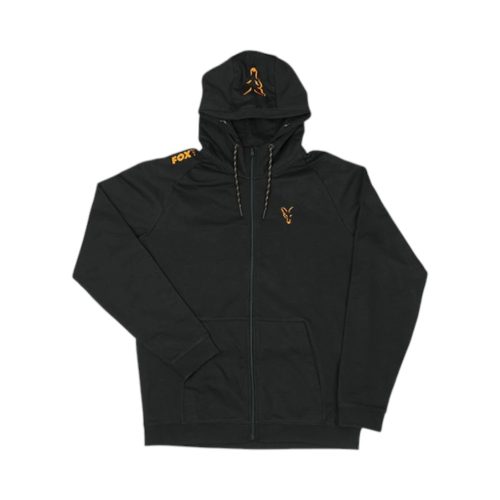 Fox Coll Black Orange LW Hoodie XXXL - Könnyű fekete narancs pulóver