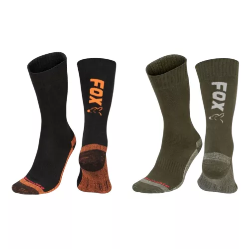 Fox Black/Orange thermo sock Sz10-13 EU 44-47 - thermo zokni prémium Fox International horgásztermék.