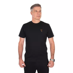 Fox Classic T-shirt Black / Orange - Póló XL - CarpHunter