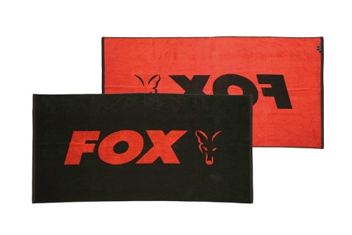 Fox Beach Towel Black / Orange - törölköző 