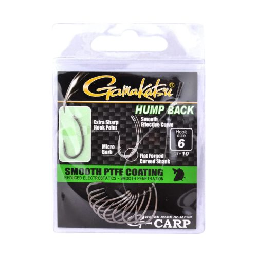 Gamakatsu G-CARP HUMP BACK HOOKS GREY - szürke bevonatos horog 2 méret