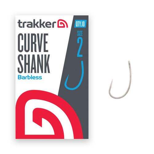 Trakker Curve Shank Barbless horog 2 méret - szakáll nélküli horog