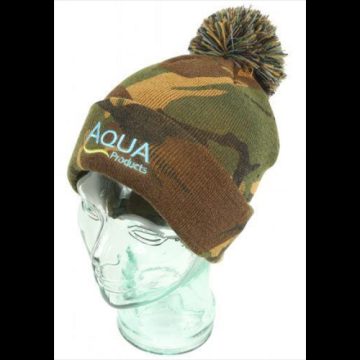 Aqua - Camo Bobble Hat - Terepmintás kötött sapka