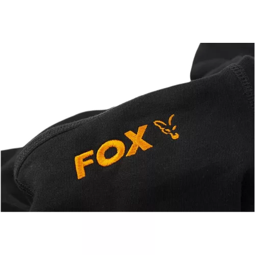 Fox Collection Black/Orange Hoodie XXL - Fekete - Narancs kapucnis pulóver prémium Fox International horgásztermék.