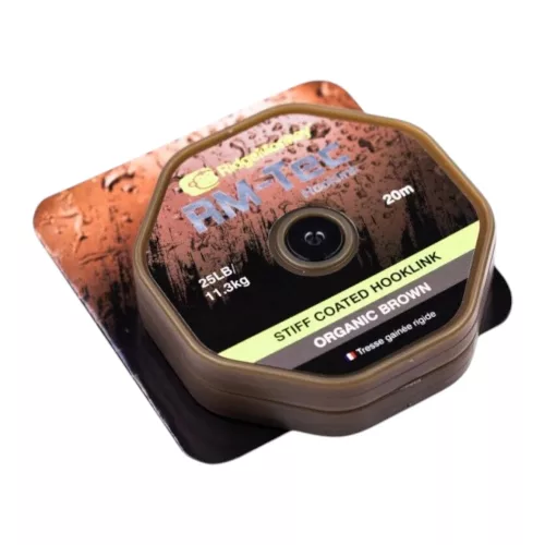RidgeMonkey RM-Tec Stiff Coated Hooklink előkezsinór 35lb Organic Brown - CarpHunter