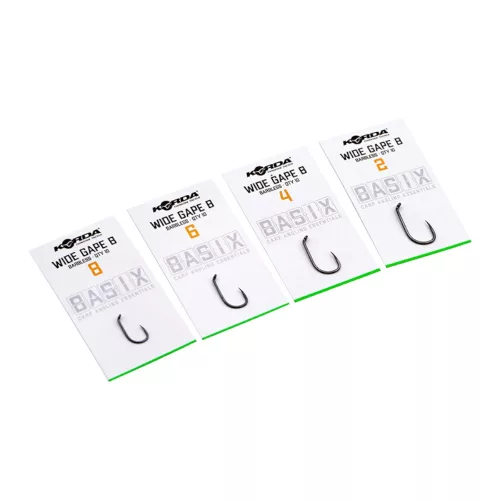 Korda Basix Horog Wide gape 4B - szakáll nélküli horog prémium Korda horgásztermék.