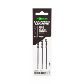 Korda Előkötött Leadcore Leader Ring Swivel (50cm) - Gravel prémium Korda horgásztermék.