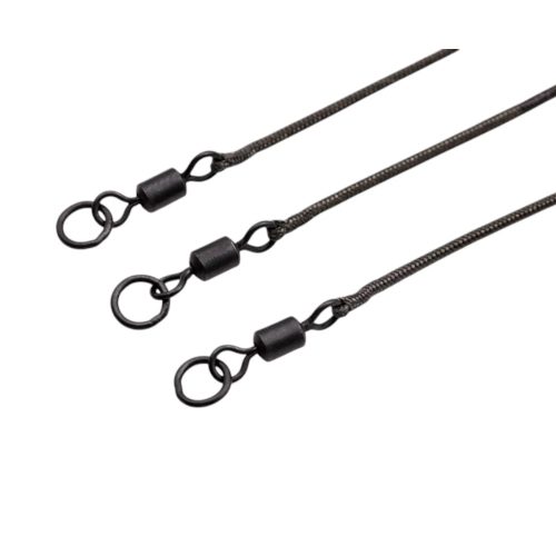 Korda Előkötött Leadcore Leader Ring Swivel (50cm) - Gravel