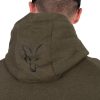 Fox Collection LW Hoody Green & Black - Kapucnis Zippzáras vékony pulóver