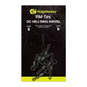 RidgeMonkey RM-Tec QC Heli Ring Swivel karikás gyorskapcsos forgó size 11 - CarpHunter