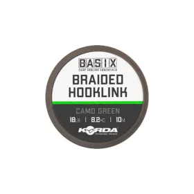 Korda Basix Braided hooklink 18lb 10m - fonott előke zsinór prémium Korda horgásztermék.
