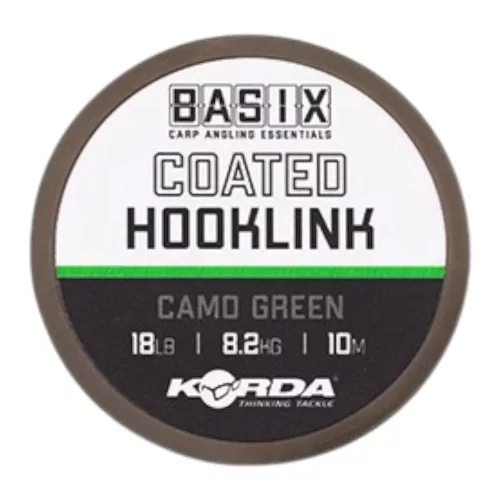 Korda Basix Coated hooklink 25lb 10m - bevonatos előke zsinór prémium Korda horgásztermék.